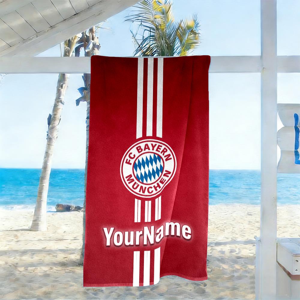 Bayern Munich Customize Your Name Beach Towel Super Soft Microfiber Quickdry Fabric Suitable for Sports Travel Swimming Yoga Bathroom Beach And Pool