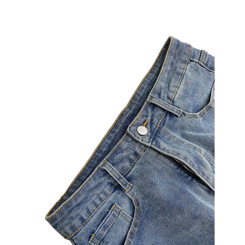 STREETRICH Fashion Detachable Buckle Irregular Jeans For Women High Waist Denim Pants Female Trendy
