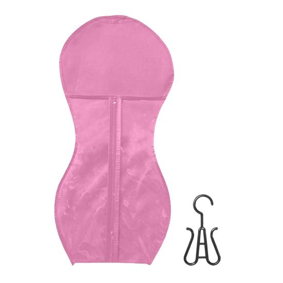 Non-woven Fabric Wig Storage Bag with Hanger Hair Extension Accessories Holder Portable Travel Dust-proof Zipper Wig Organizer Pouch