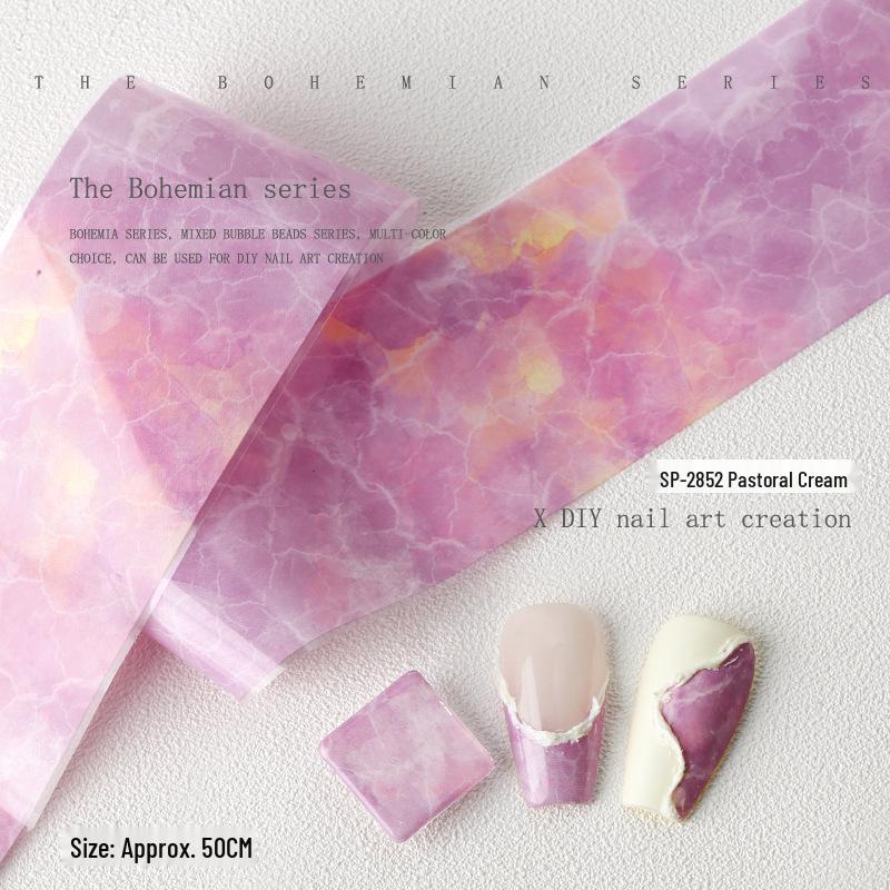 

Цветочные наклейки-переводки для ногтей «Звездное небо»: Пасторальный, Кремовый и Розовый стили