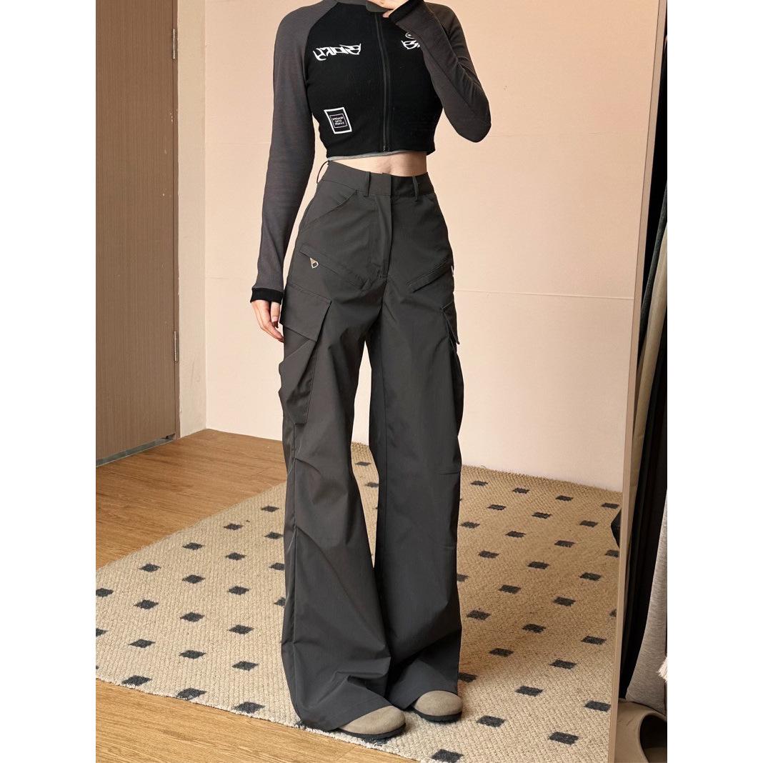 

Женский темно-серый облегающий комбинезон клеш 2024 - Американский милый прямой повседневный дизайн Extra Large