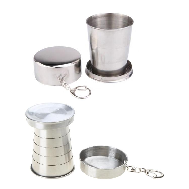 75/150ml Creative Stainless Steel Telescopic Collapsible Mugs for Camping Hi