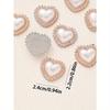 Heart-Shaped Rhinestone & Faux Pearl Decor Home Clothing Accessories DIY Jewelry Making Supplies
