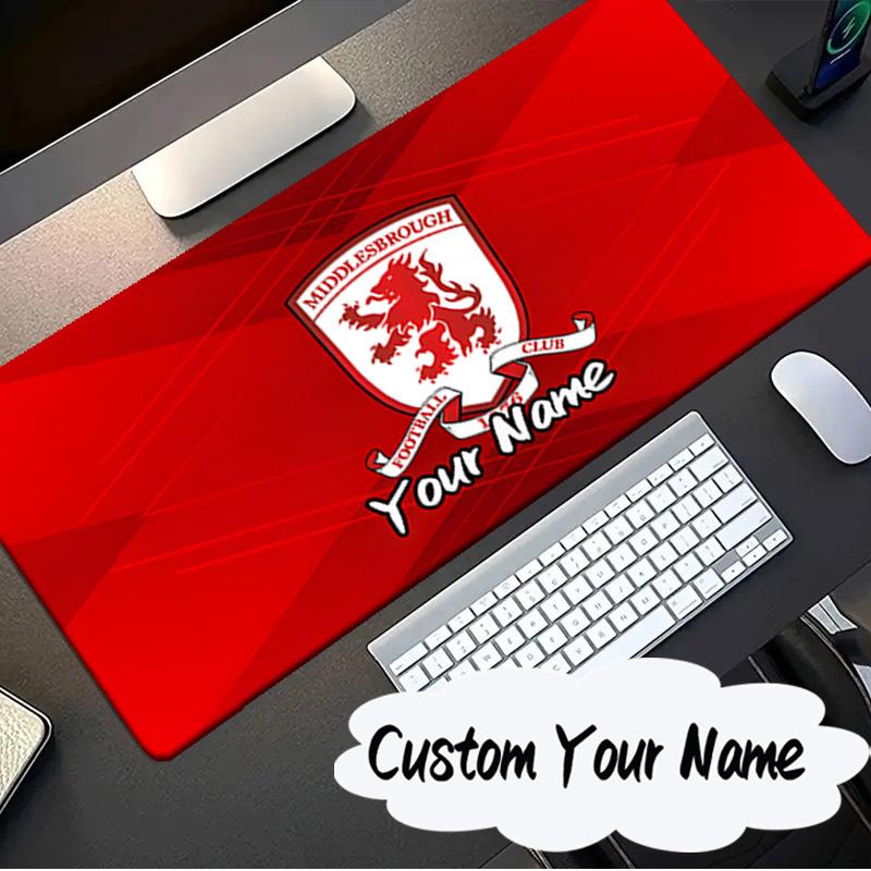 Custom Name Mouse pad Middlesbrough Football Club Crest Mouse pad, Gaming Mouse Pad, keyboard pad, Desk Decor for computer notebook Fan Birthday Gift