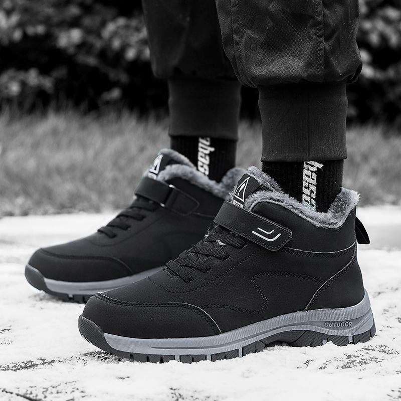 Winter Velvet High-Top Cotton Boots - Men's & Women's Outdoor Casual Walking Shoes, Large Sizes Available