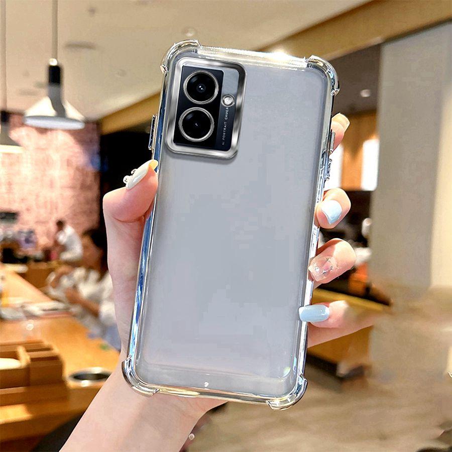 Airbag Shookproof Lens Case For Apple iPhone 16 15 14 Pro Max Plus Motorola Edge 50 60 Moto G82 G54 5G G84 G34 G75 Plating Silicone Back Clear Cover