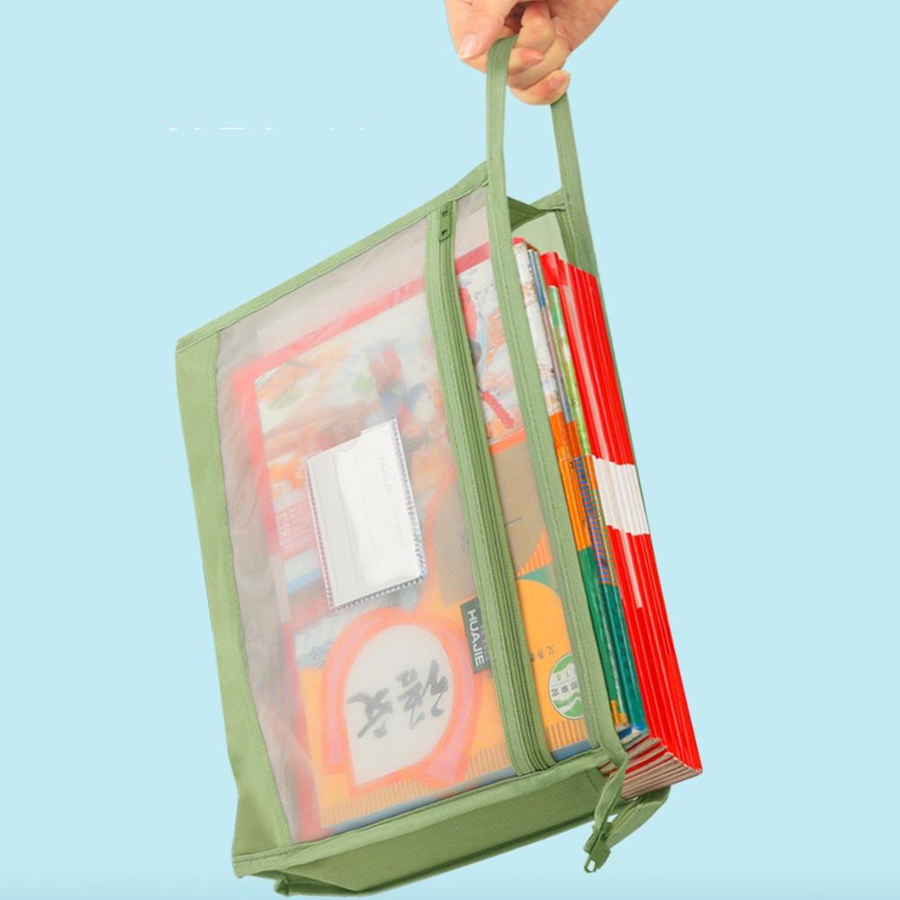

A4 Subject Classification Bag Zipper Mesh File Bag Convenient Examination Paper Organizer
