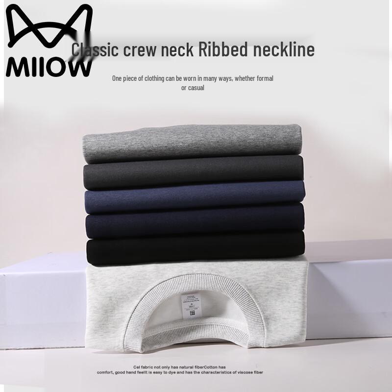 MIIOW Men's Casual Round Neck Long Sleeve Sweatshirt
