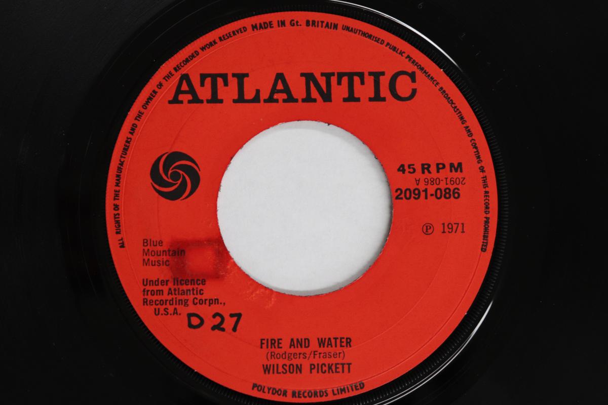

7inch Record WILSON PICKETT - Fire And Water 2091086 ATLANTIC 1971 US Soul/Funk Used