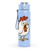1PC Rooster Standing Farm Animal Pattern 750ml Color Plastic Sports Water Bottle Leakproof Flip Straw Lid Suitable for Sports Office Home Use