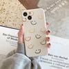 Funny Simple Smile Face Couple Case For iPhone 14 13 Pro XS MAX XR X SE2020 7 11 12 8Plus Black White Soft Silicone Phone Cover
