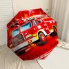 1pc Firetruck Lightning Pattern Umbrella Design Automatic Opening and Closing Umbrella, High-quality Travel Umbrella,  c1128203