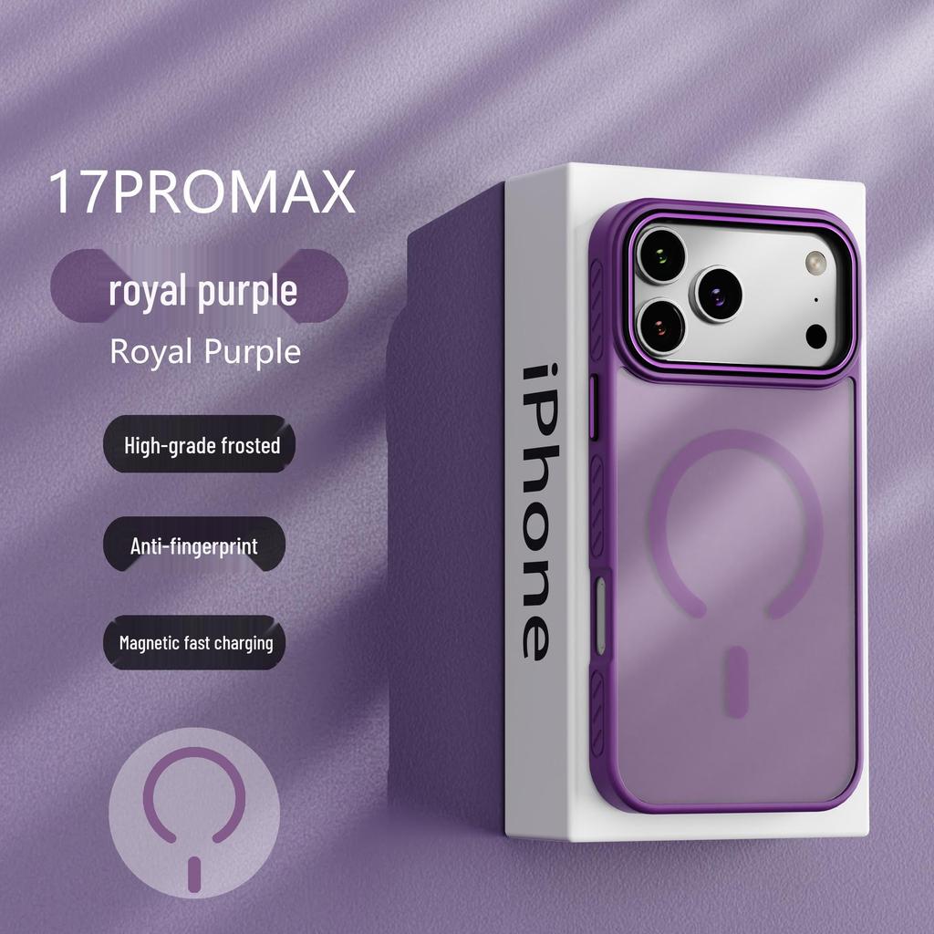 Translucent Magnetic Anti-Slip Phone Case for Apple 17 Pro Max – Frosted, Anti-Drop, Protective for Models 13/14
