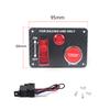 True Carbon Fiber 12V Racing Car Ignition Switch Panel Engine Start Stop Ignition Push Buttons LED Toggle Switch Panel