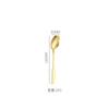 304 Stainless Steel Square-headed Spoon Long Handle Western Dining Teaspoon Coffee Dessert Spoons Silver Tableware