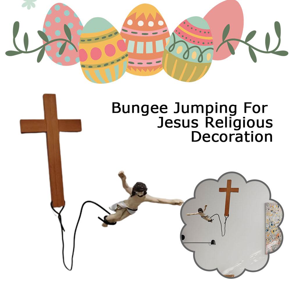 Bungee Jumping Per Gesù Decorazione Religiosa, Decorazioni Murali Croce di Pasqua, Ornamento Decorativo Atmosfera Pasquale Cattolico Gi O8M3