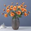 3 Head Simulation Rose Flower Luxury Fake Flowers Artificial Rose Branch  Wedding Party Decor