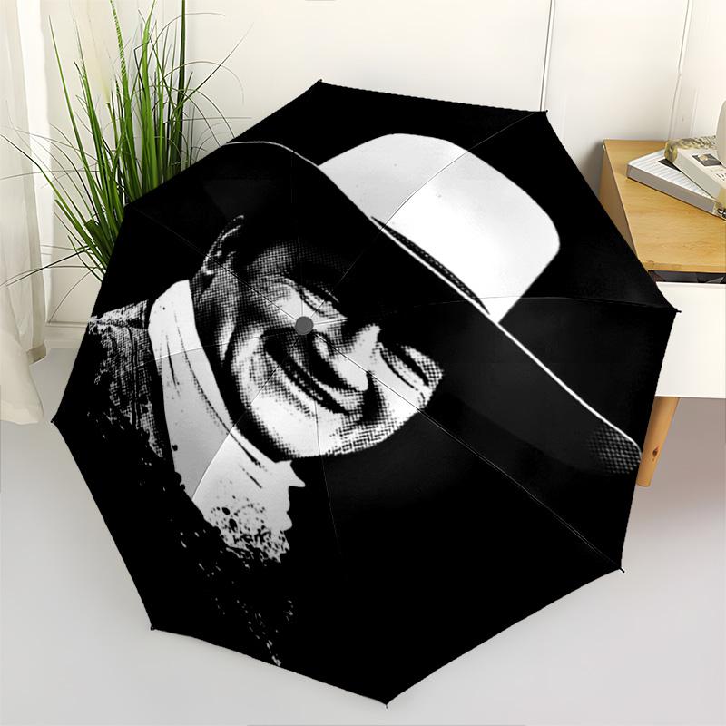1pc celebrity Umbrella Portable Folding Umbrella Iron Frame Hole Bone Structure Outdoor Home Umbrella