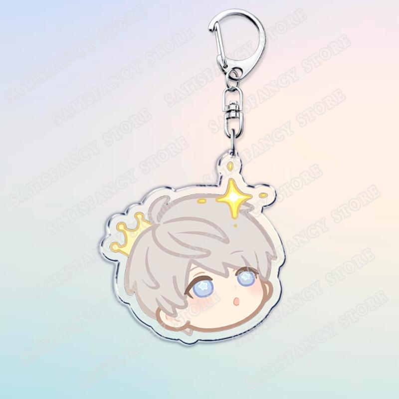 Game Love and Deepspace Keychain Accessories Bag Cute Chibi Sylus Zayne Rafayel Xavier Otome Keyrings Jewelry Fans Freinds Gifts