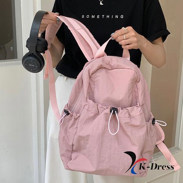 String Pocket Daily Bag Nylon Washed Waterproof Carry-All Backpack