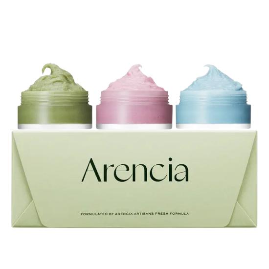 Arencia Fresh Cleanser Mini Trio Gift Set 15g x 3 (Green + Rosehip + Blue)
