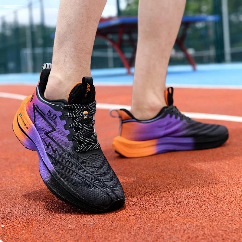 Sports Shoes Unisex Sneakers Light Anti-Slip Training Shoe New Men's Carbon Plate Running Shoes Soft Cushion Shock Absorbing