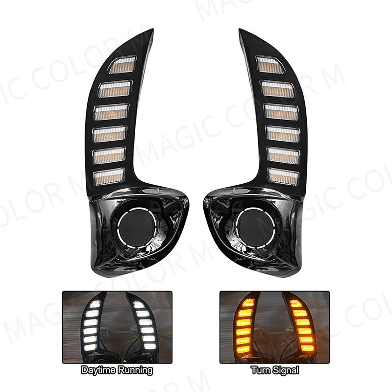 LED Daytime Running Light For Toyota Yaris Vios 2020 2025 2025 DRL Front Bumper Daylights Turn Signal Fog Lamp White Yellow 12V