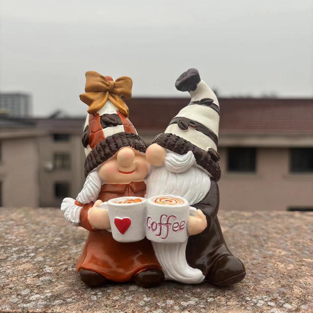 

Adorable Coffee Gnome Decoration Crafted From Durable Synthetic Resin For Occasions All