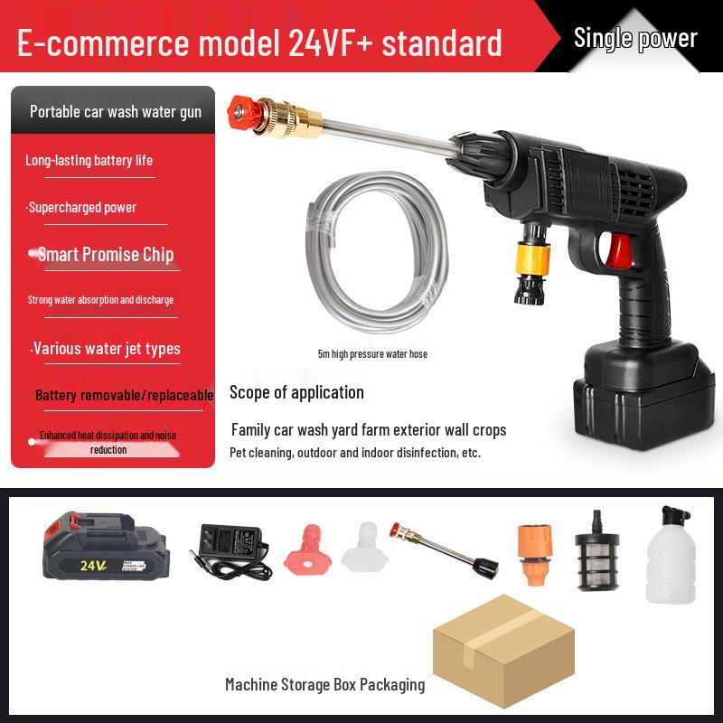 Pistol electric de spălare auto cu presiune înaltă fără fir: Pulverizator Universal Reîncărcabil cu Apă pentru Curățarea Casei și a Mașinii