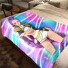 KPop Demon Hunters Rumi Print Flannel Blanket, Warm Comfortable for Bedrooms, Sofas, Beds -HYQ21
