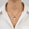 European Style Natural Pearl & Multicolor Crystal Necklace - Stainless Steel Women's Clavicle Chain