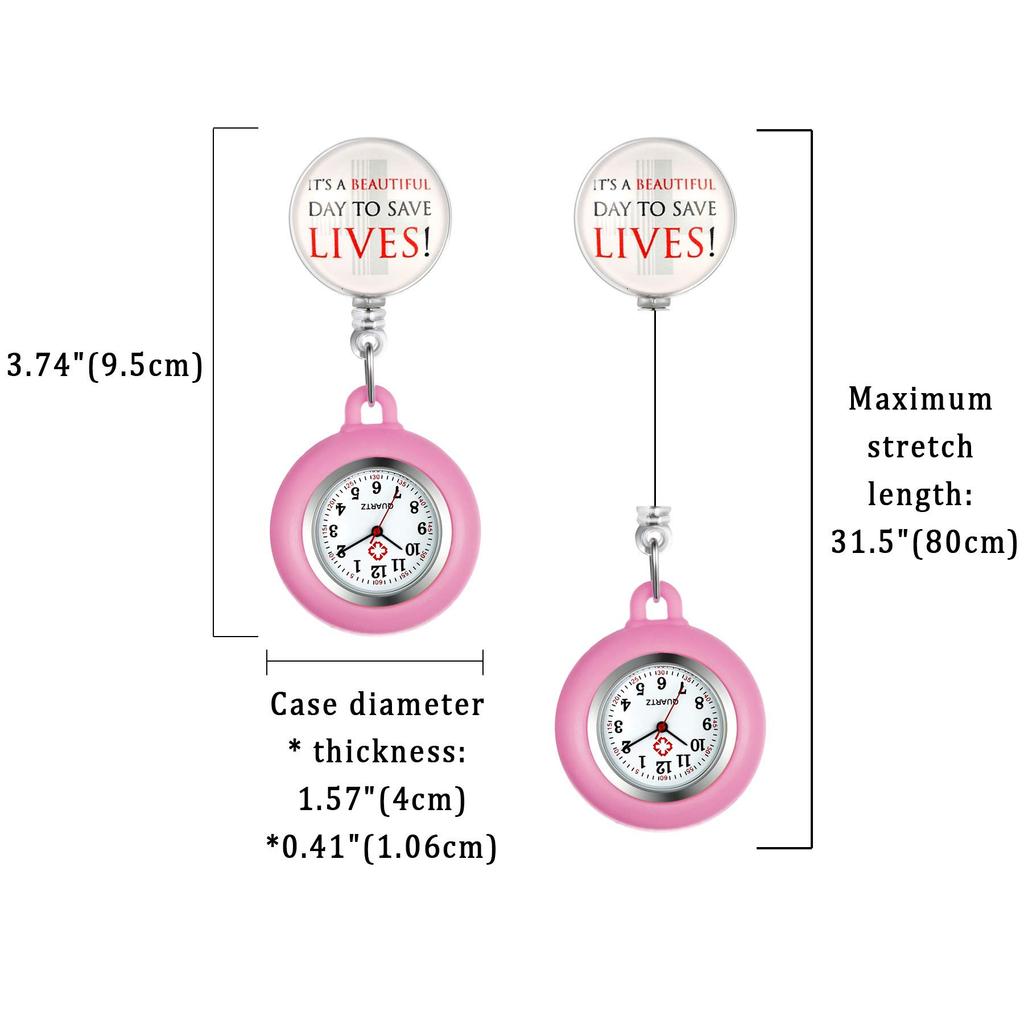 Lancardo Nurse Nurse Pocket Pocket Save Nursery Pink Watch, Watch, Watch, Watch, Silicone, Removable, Stretchable, Men's, Women's, Cute, Lifes,
