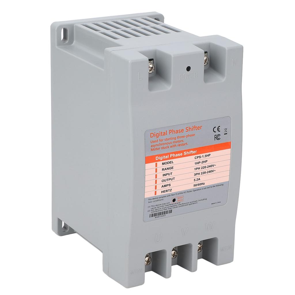 Industrial Digital Phase Shifter Accurate Multifunctional Single Phase to 3 Phase Converter for Machinery