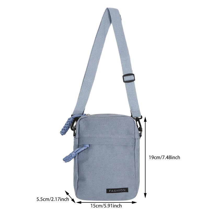 Multi-functional Canvas Crossbody Bag Women's Bag Fashionable Messenger Bag Student Mini Casual Sports Shoulder Bag