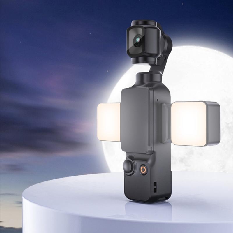 Photography Light Fit for Pocket 3 Adjustable Brightness Soft Lighting Auxiliary LED Fill Light Type C Rechargeable