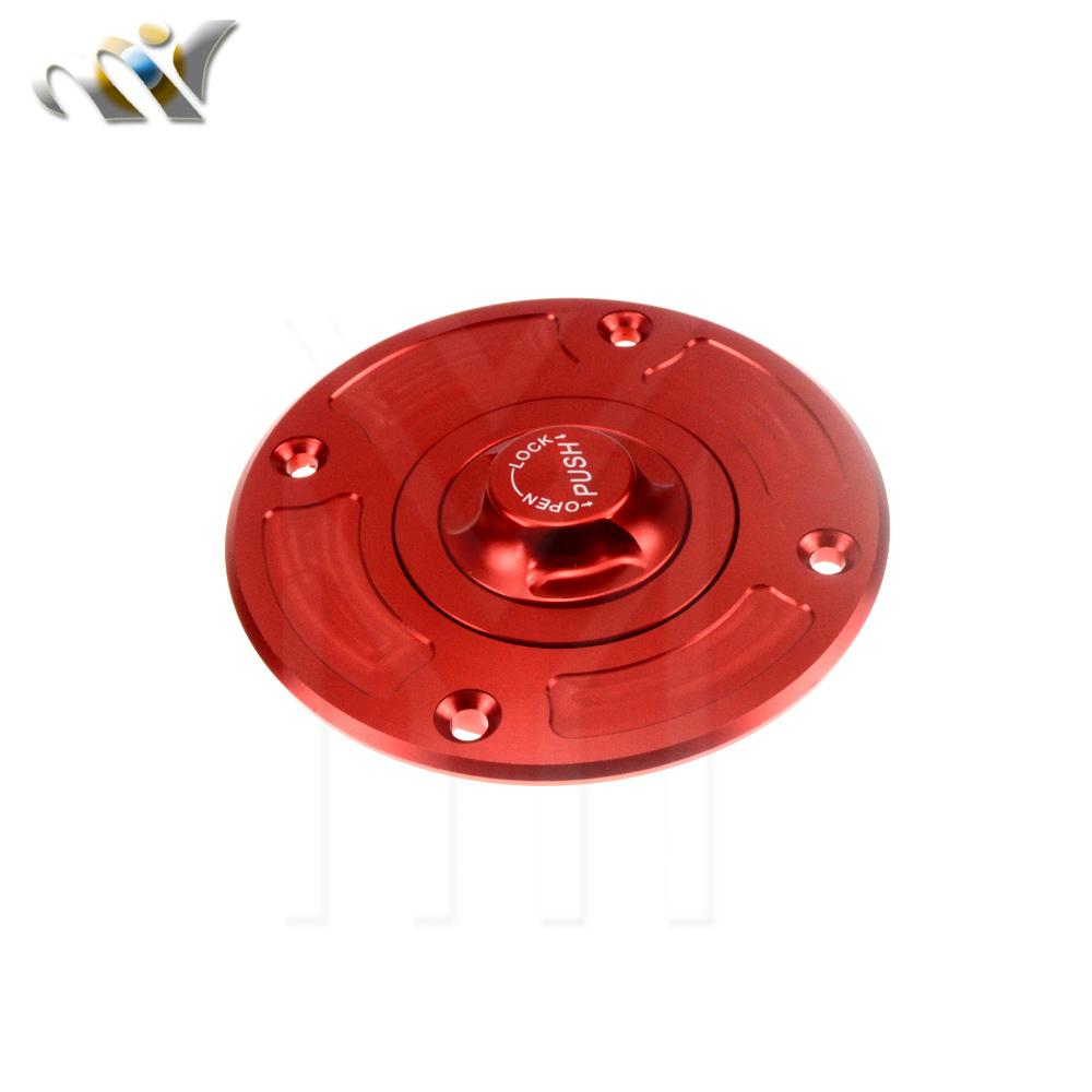 Hot koop Motorcycle Tank Brandstof Gas Cap CNC Keyless Voor SUZUKI GSXR 600/750 1000 HAYABUSA SV650 GSF1200 TL1000S/R gratis