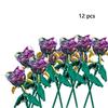 Knew Built Black Rose Flower Building Blocks 3D Model Bouquet Red Yellow Flower Brick Gift Home Decoration Toy with Box