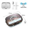 304 Stainless Steel Insulated Bento Lunch Box, Microwaveable & Compartmentalized for Students & Office Workers