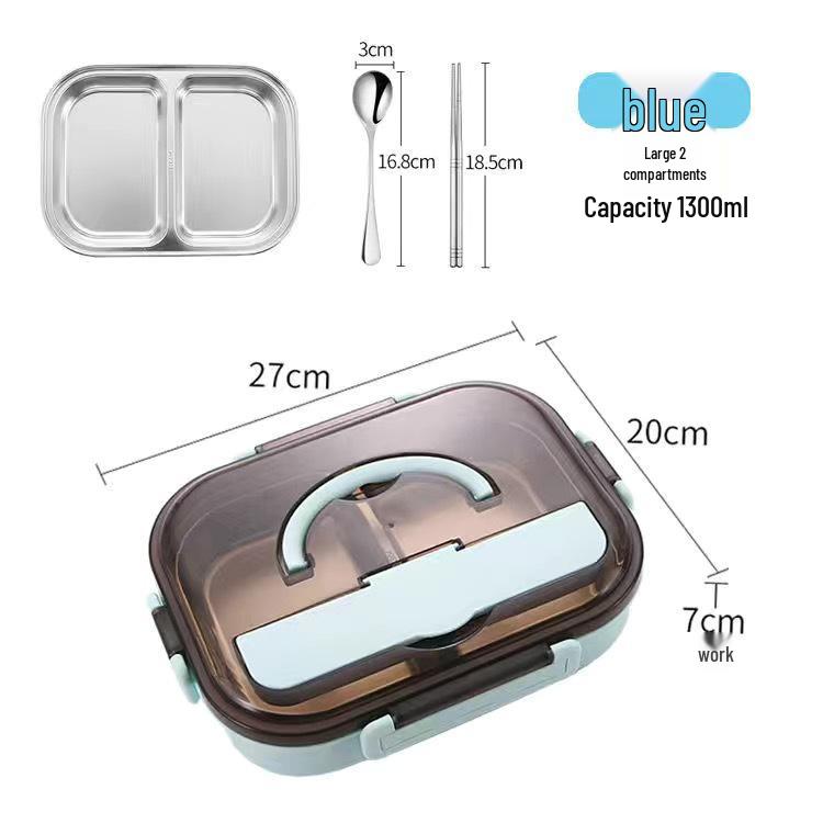 304 Stainless Steel Insulated Bento Lunch Box, Microwaveable & Compartmentalized for Students & Office Workers