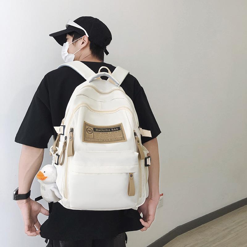 Backpack Women's Spring and Autumn Simple Travel Computer Backpack Male High School Junior High School Student Large Capacity Student School Bag