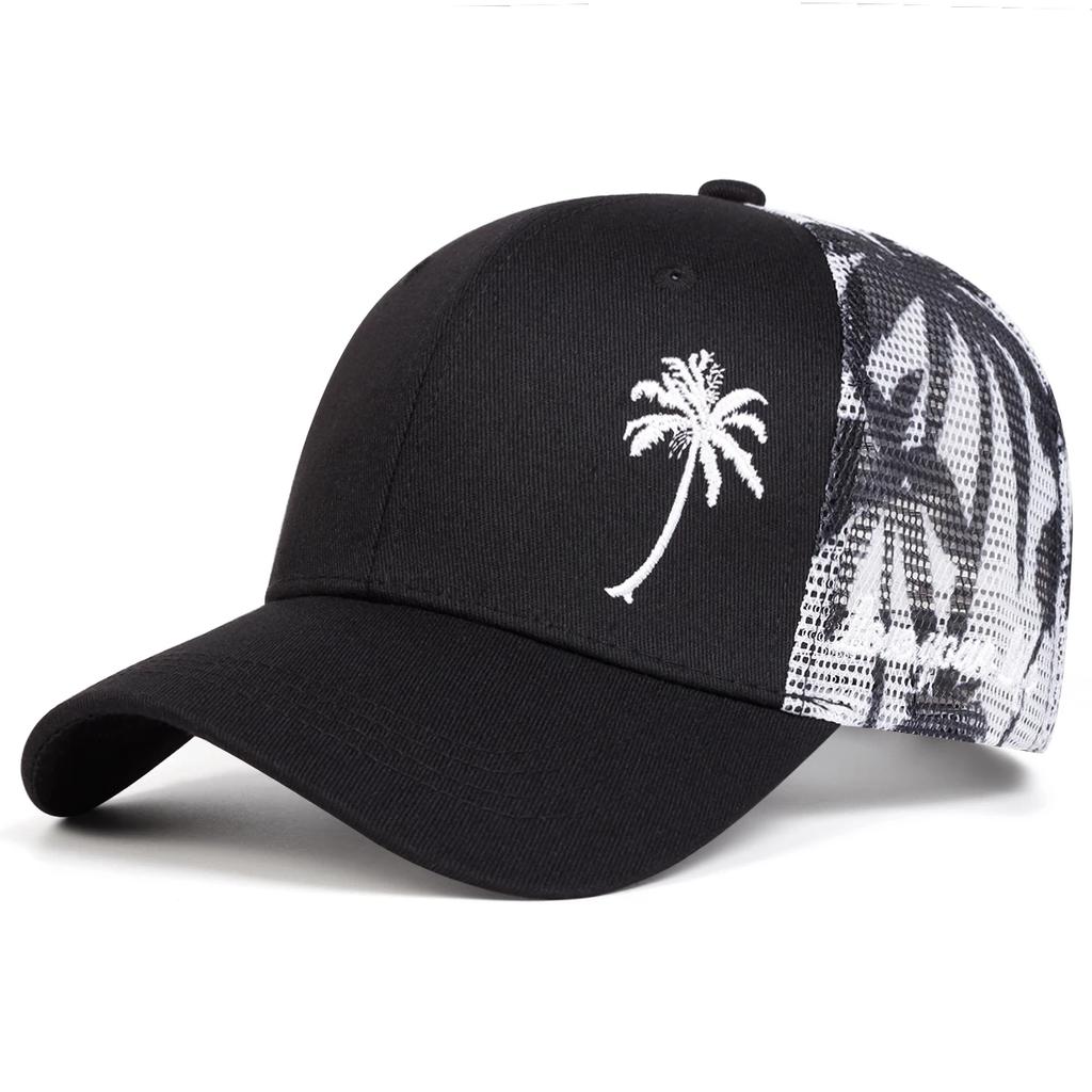 Unisex Coconut Tree Embroidery Baseball Net Caps Spring and Summer Outdoor Adjustable Casual Hats Sunscreen Hat Sports Cap