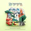 National City Landmark Acrylic Fridge Magnet - Scenic Souvenir