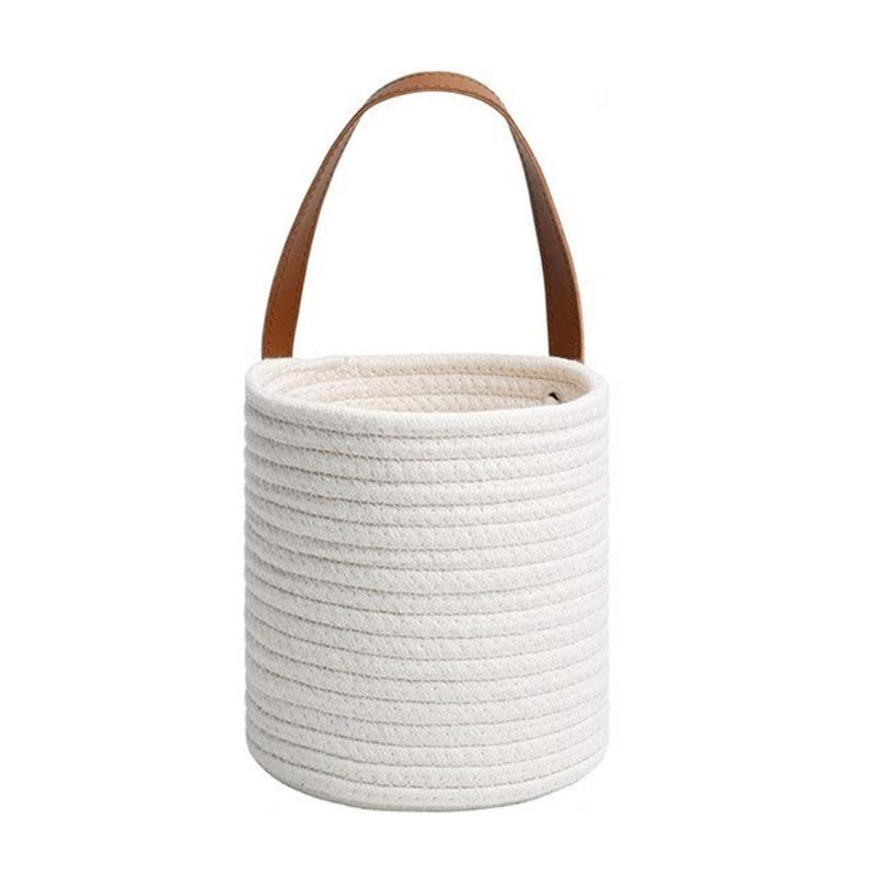 Imitation Rattan Wall Hanging Baskets Plant Chlorophytum Handmade Artificial Flower Vase Single Rope Planter Baskets
