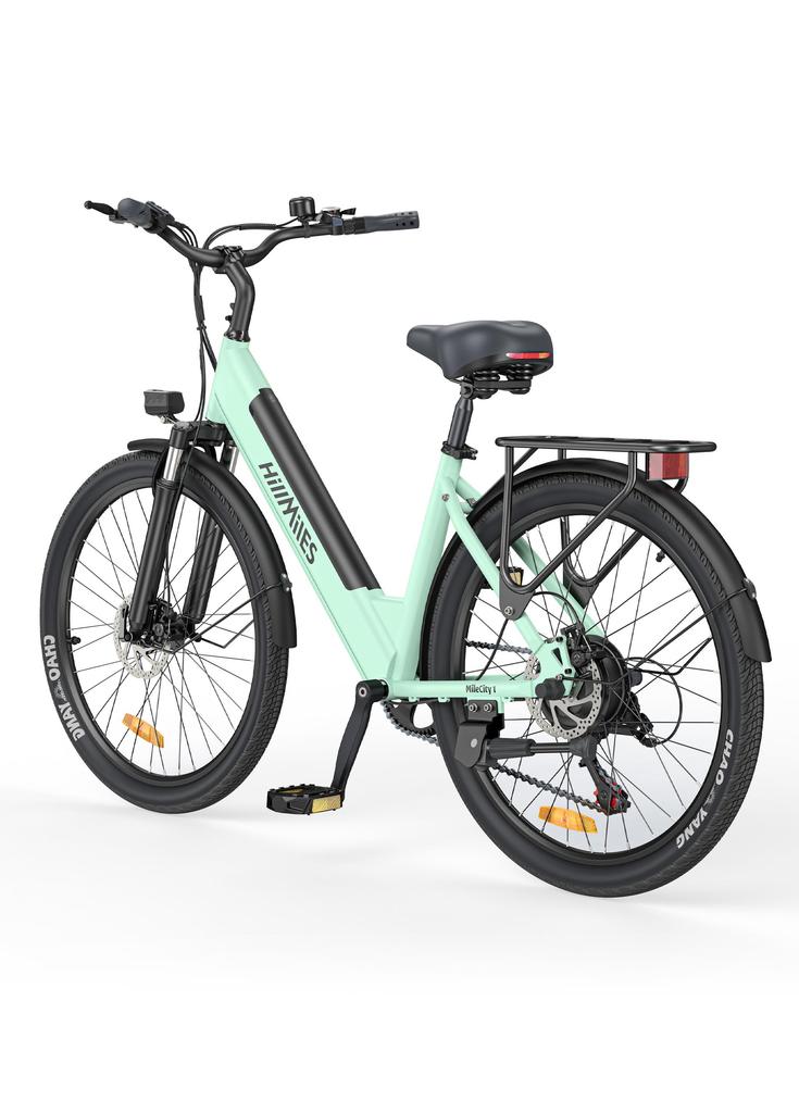 HillMiles MileCity 1 Electric Bicycle 36V 13Ah Battery, 250W Motor, IP65 Waterproof, 26 Inch Tires, 100KM Range E-Bike