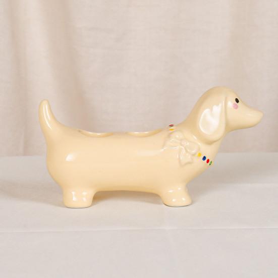 Toothbrush Holder Dachshund Shape Ceramic Multi-Slot Design Waterproof Bathroom Organizer Non-Slip Stable Base Manual Toothbrush