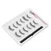 Magnetic Eyelashes Eyeliner Kit 6 Pairs False Lashes Liquid Eyeliner with Tweezers Makeup Tool Set