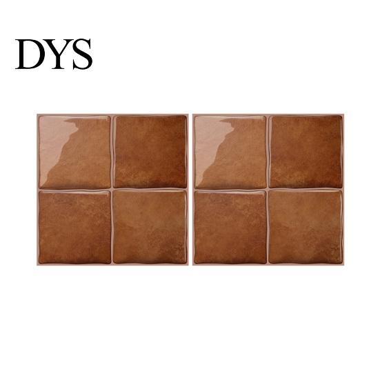 Retro Style Adhesive Wall Panels Square Checkered Tiles Stickers, Self PET Panels, Bathroom Protection Film Easy Peel And Stick Waterproof Oil-proof