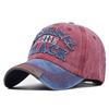 Baseball Cap Embroidered For Retro Style Wide Brim Slant Weave Sun Protection