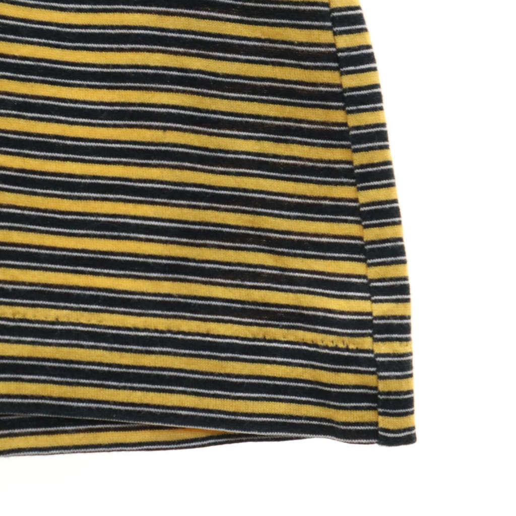 PIA SPORTS Border Pattern Short Sleeve Polo Shirt 4 Yellow Men's Used