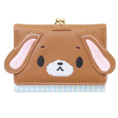 Aldi Wallet with Sugar Kurousa Tri-fold Die-Cut Clasp, MK1A-2, Bunnies,